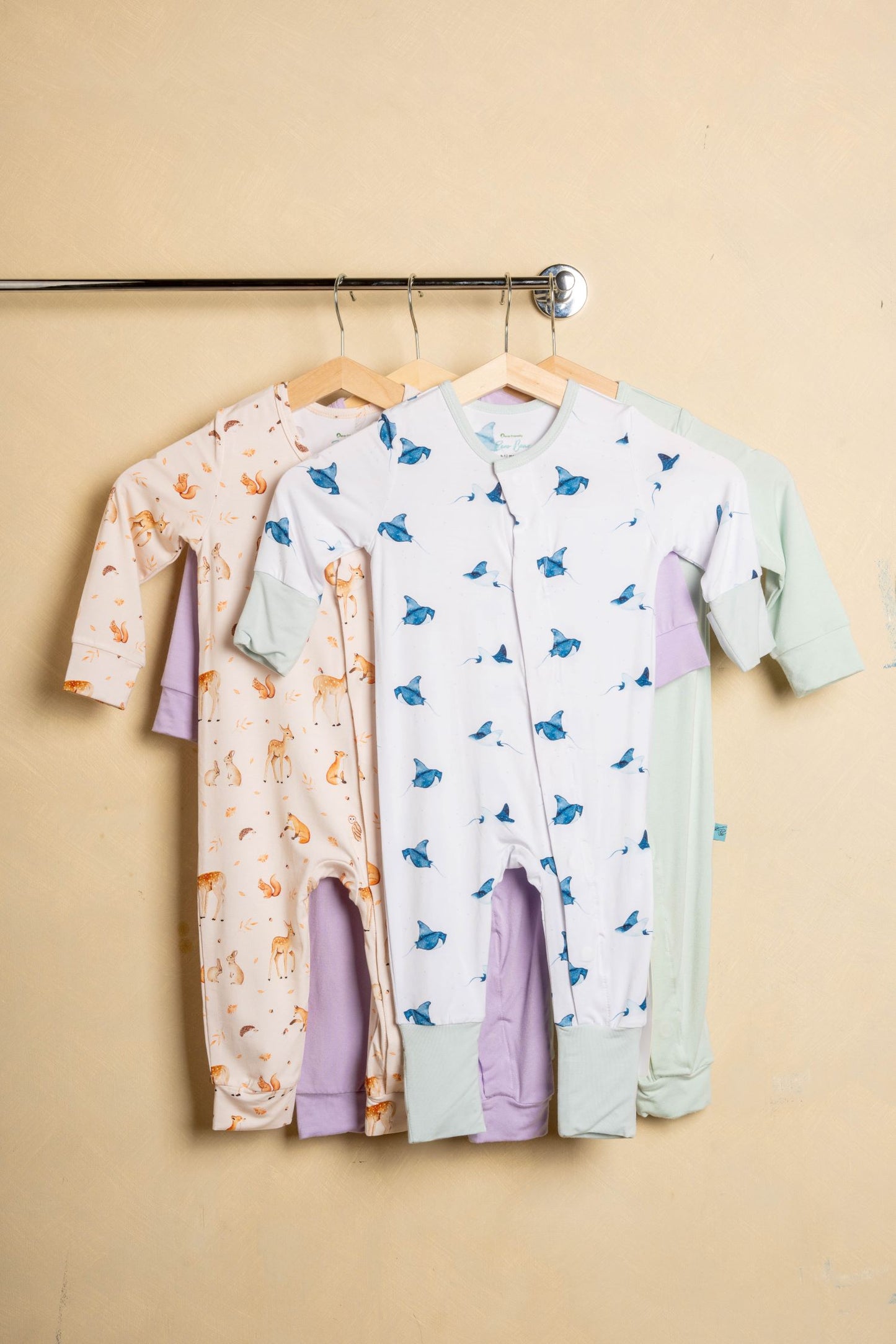 EasyFit Magic Magnetic Bamboo Romper (Printed) 9-12M