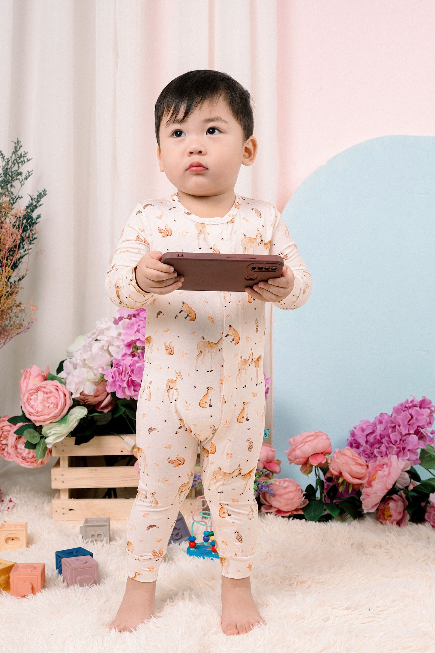 EasyFit Magic Magnetic Bamboo Romper (Printed) 12 to 18M