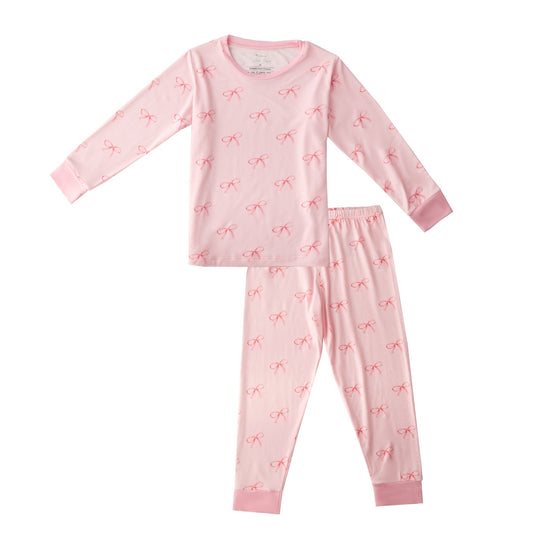 Bamboo Toddler Pajama Set | Seaside Stars & Blushing Bows- New Collection