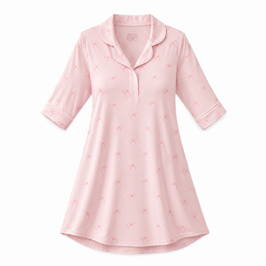 Zeno Bear Magnetic Bamboo Lounge Dress | Seaside Stars & Blushing Bows- New Collection