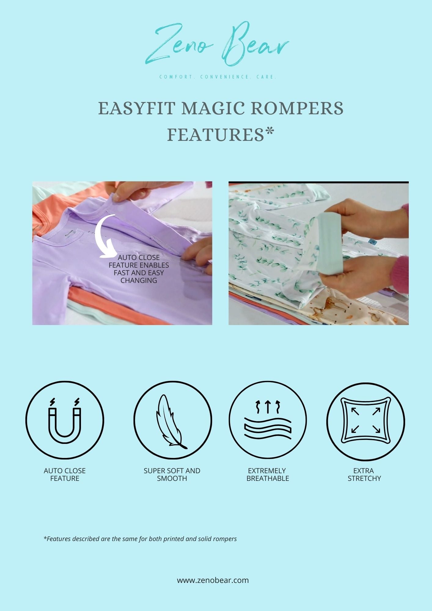 Eayfit Magic Romper (Printed) NB to 9M